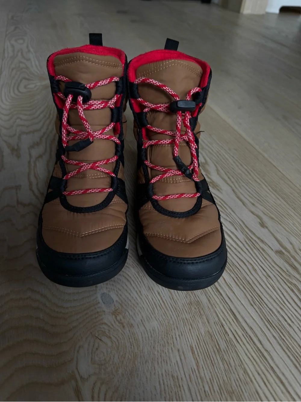 Sorel Kids Tan and Red Insulated Snow Boots